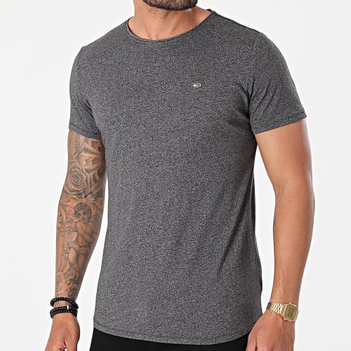 Tee Shirt Oversize Slim Jaspe 9586 Gris Anthracite Chiné