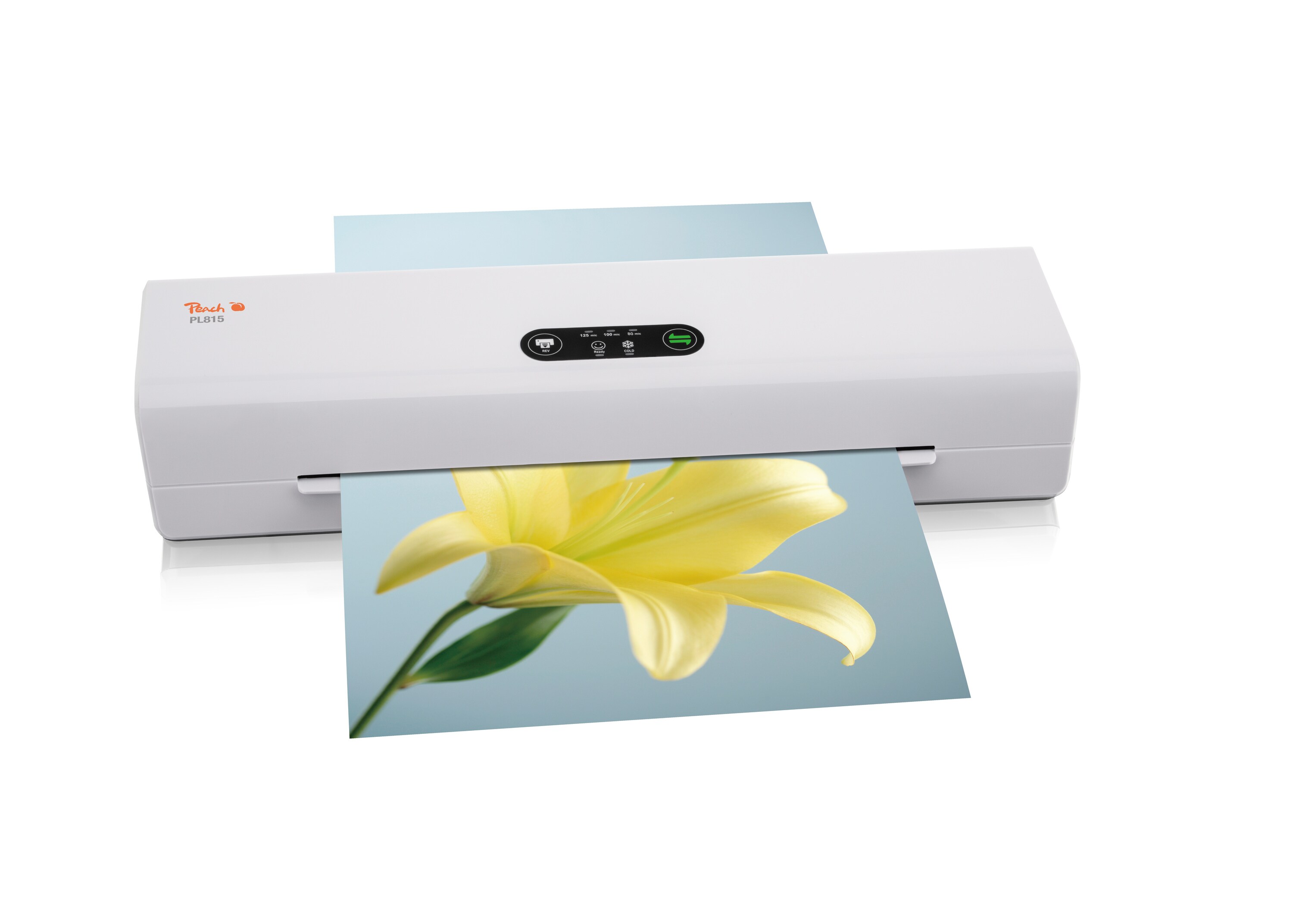 Peach Professional Highspeed Laminator A3 inkl. gratis Starterpaket | Schnell startklar nur 60 Sekunden vs. 3-5 Min. | 4 Folien A4 pro Minute / 4 Mal schneller als bisher üblich | PL815