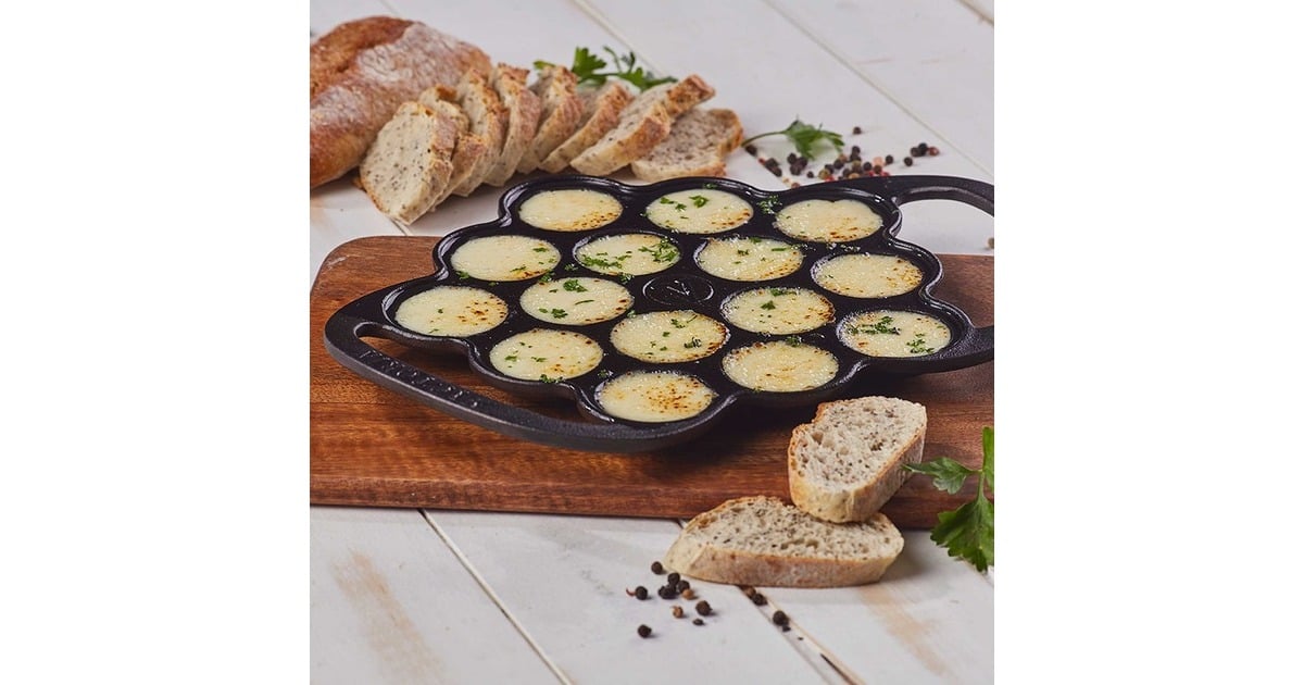 VictoriaPoffertjes pan, 15 per keer, Seasoned bak-/braadpan  (Zwart, Color packaging)