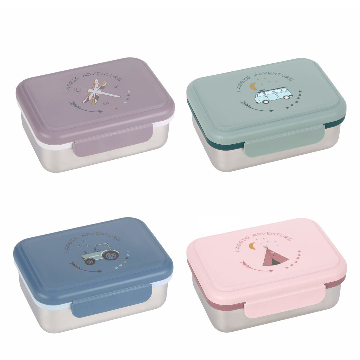 Lässig Lässig Brotdose Edelstahl - Lunchbox Adventure