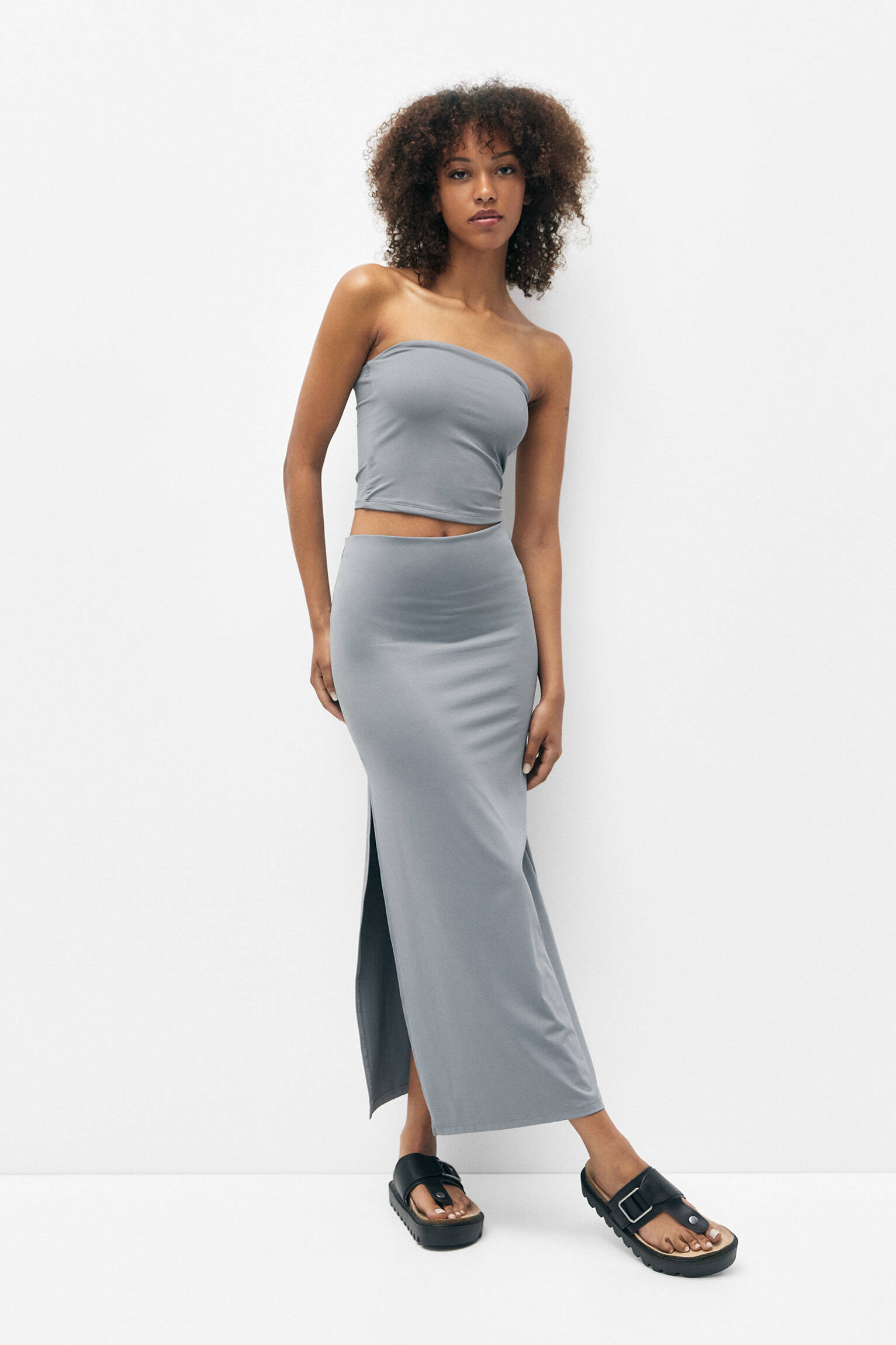 SAIA MIDI - CINZA AZUL