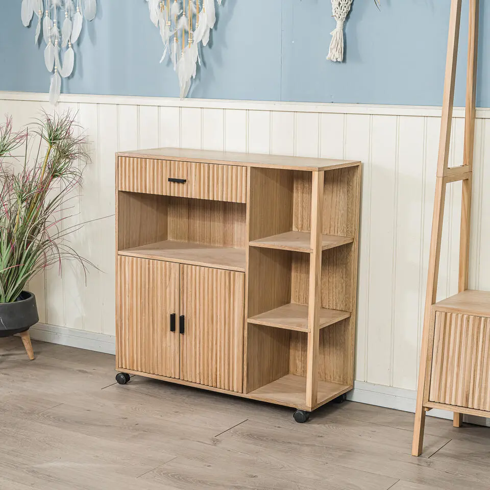 Massief houten bijzettafel