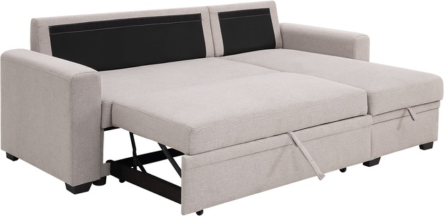 ATLANTIC home collection Ecksofa »Gerrit L-Form, B: 216 cm« mit Bettfunktion & Bettkasten