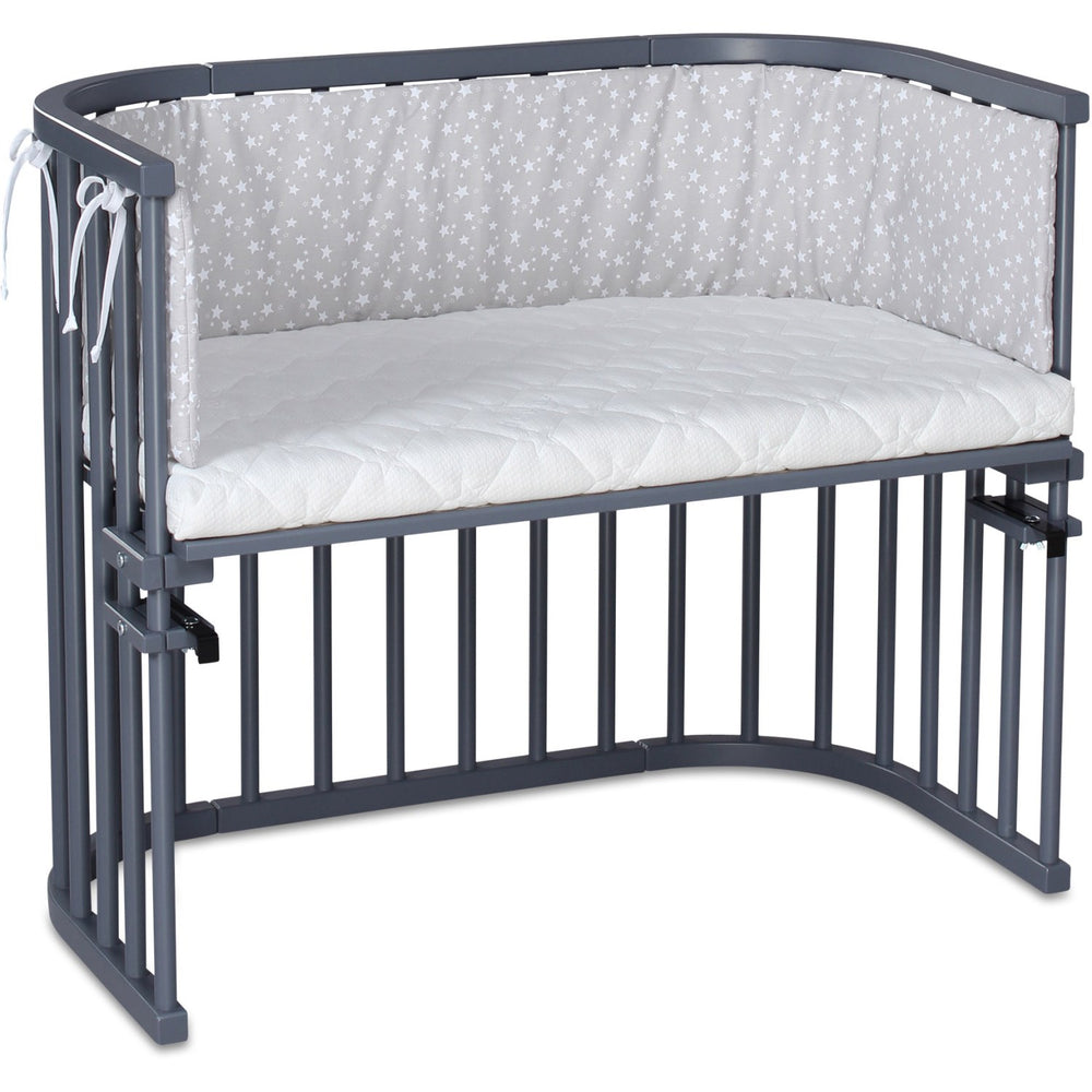 Køb babybay® Bedside Crib Grå Varnished Maxi Co-Sleeper Babyseng