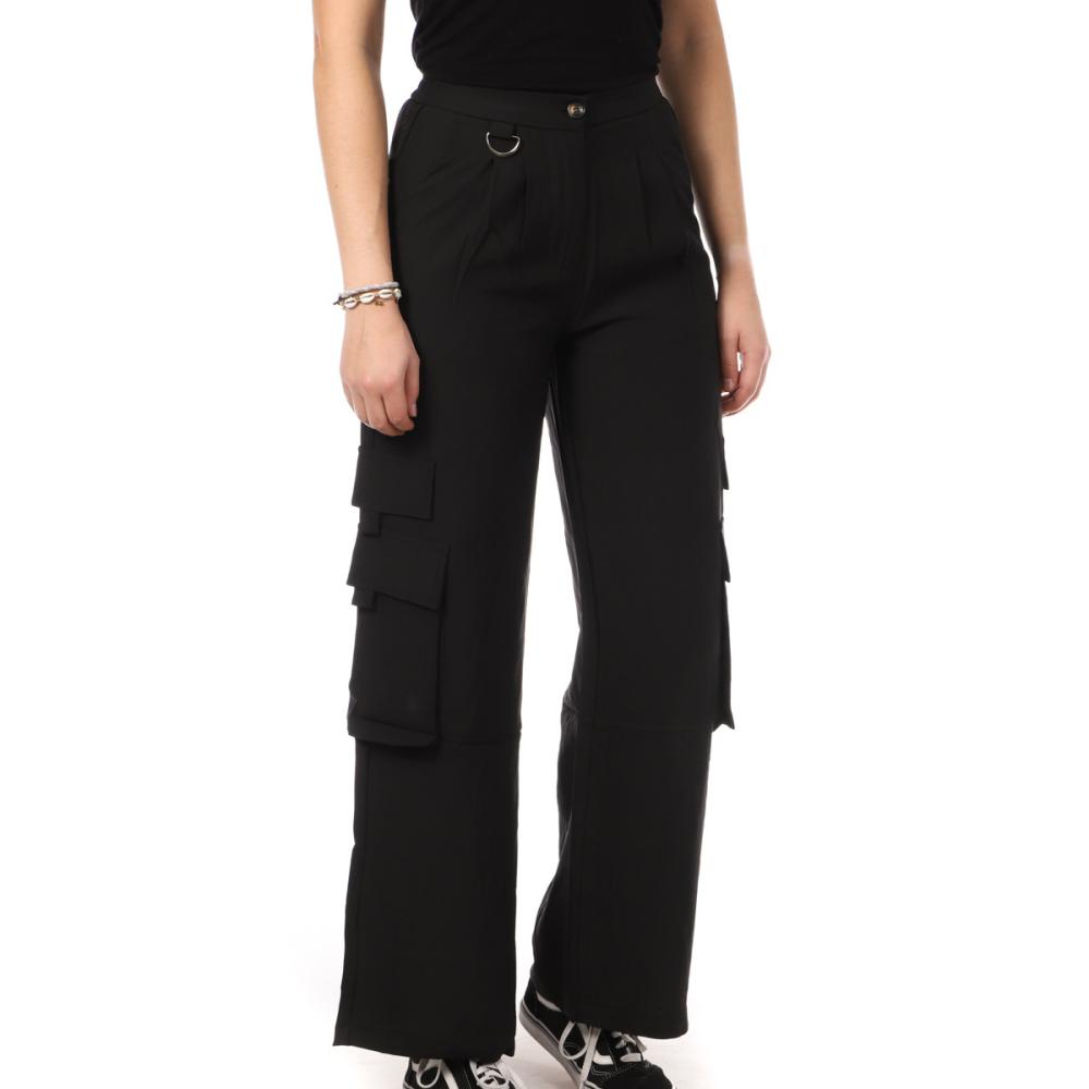 Monday Premium Pantalon Cargo Fluide Noir Femme Monday Premium 9978