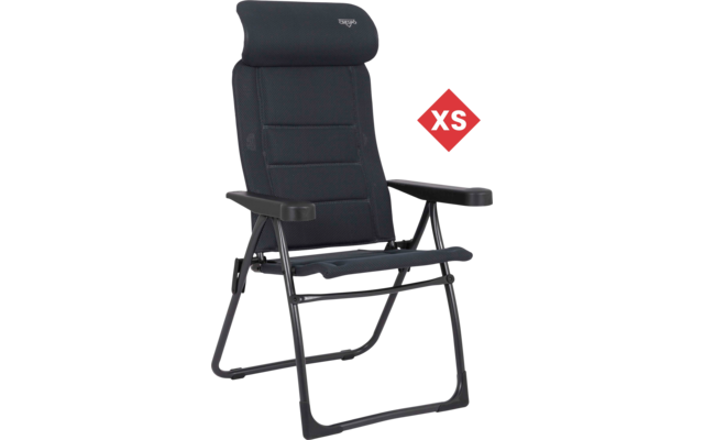 Crespo AP/215-ADC-86 Campingstuhl mit 7-fach verstellbarer Rückenlehne / verstellbarer Kopfstütze grau