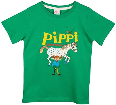 Pippi Langstrømpe T-skjorte, Grønn