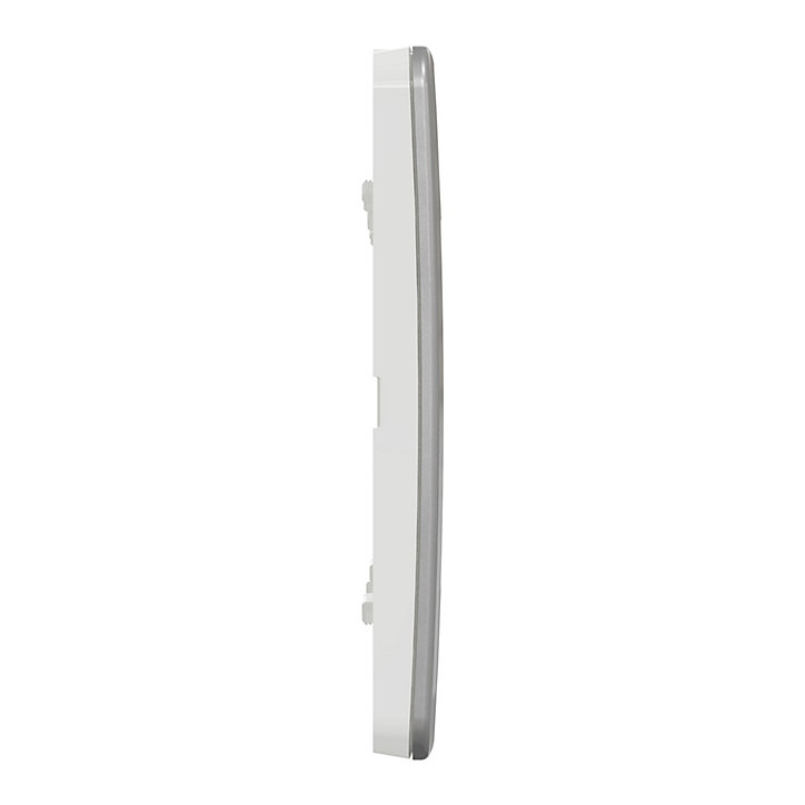 Plaque de finition triple Schneider Electric Unica Déco aluminium blanc