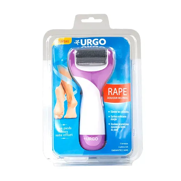 Lixa para pés e mãos Urgo, para amaciar os pés, roxa