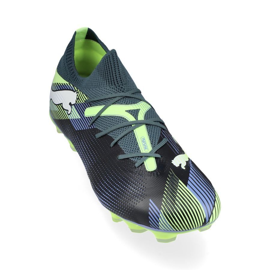PUMA Future 7 Match FG/AG Lights Out - Gray Skies/Blanc/Fizzy Apple