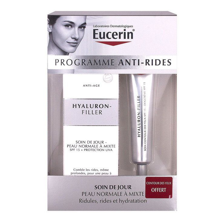 Hyaluron Filler soin de jour SPF15 + UVA peaux mixtes 50ml + contour yeux offert 15ml