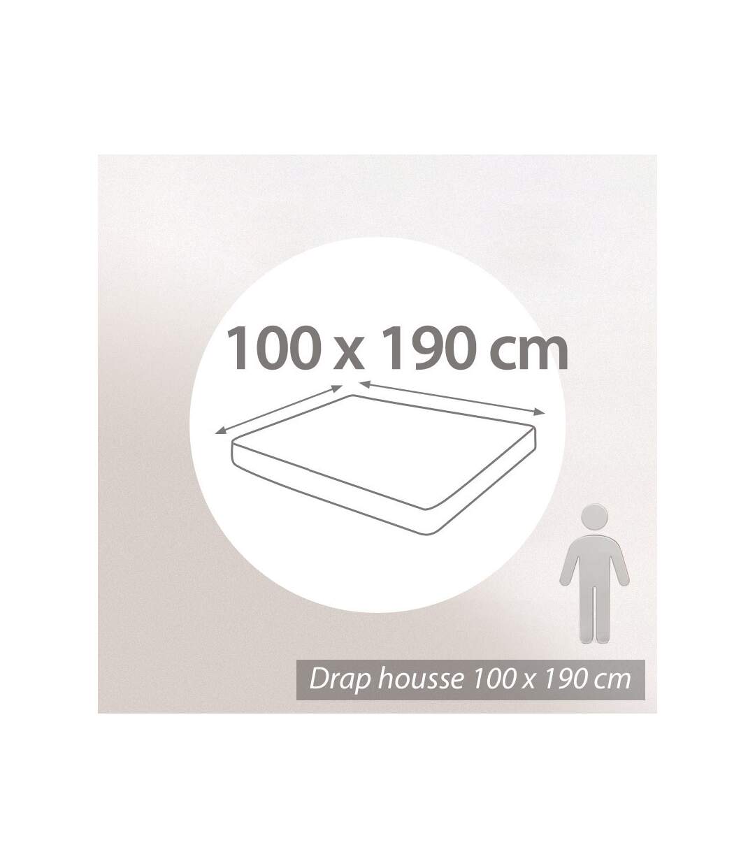 Protège matelas 100x190 cm ANTONIN molleton traité anti-acariens Grand bonnet 50cm