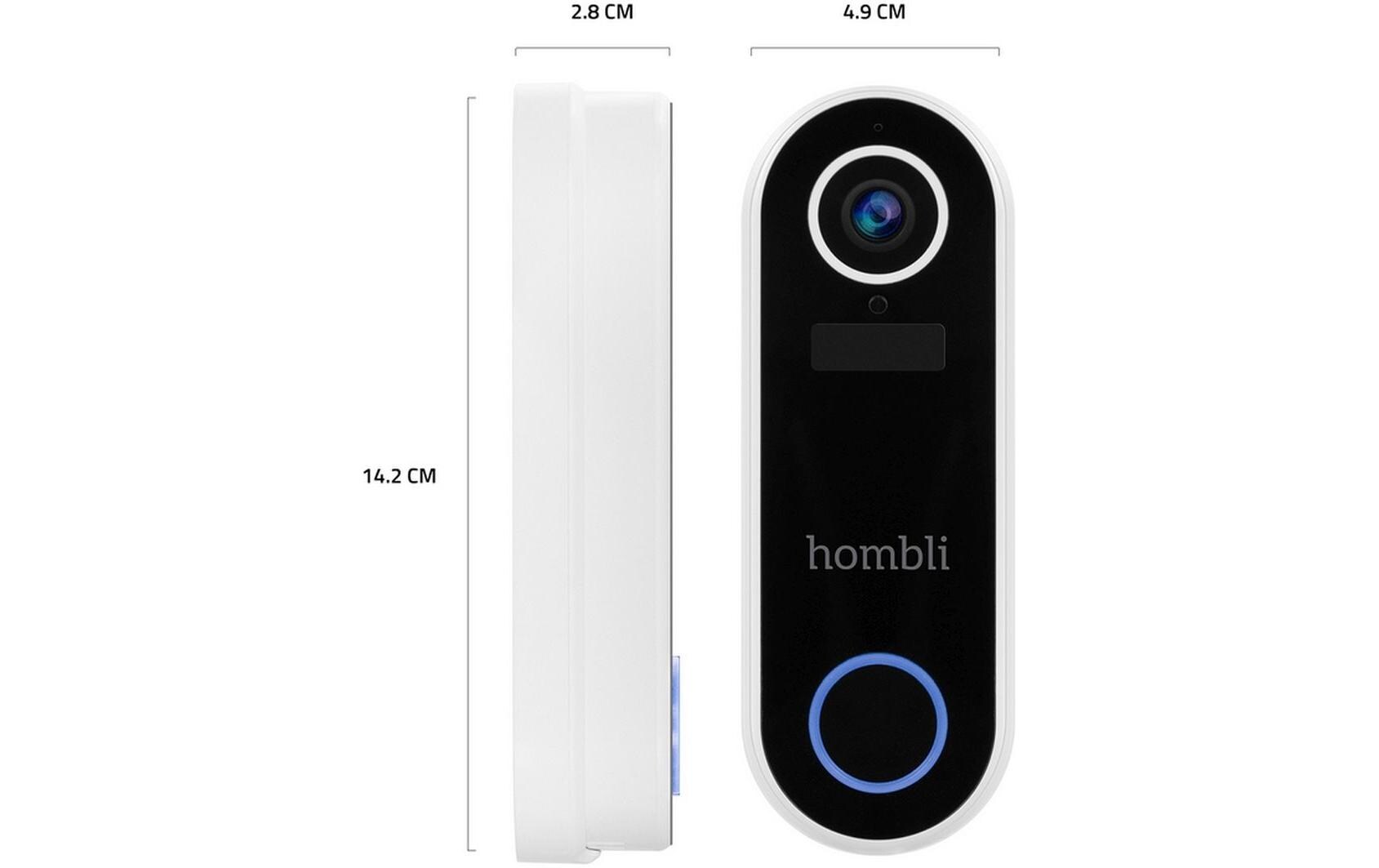 Smart Doorbell Pack, Weiss<br>Hombli Smart Doorbell 2 und Hombli Chime 2 Türgong
