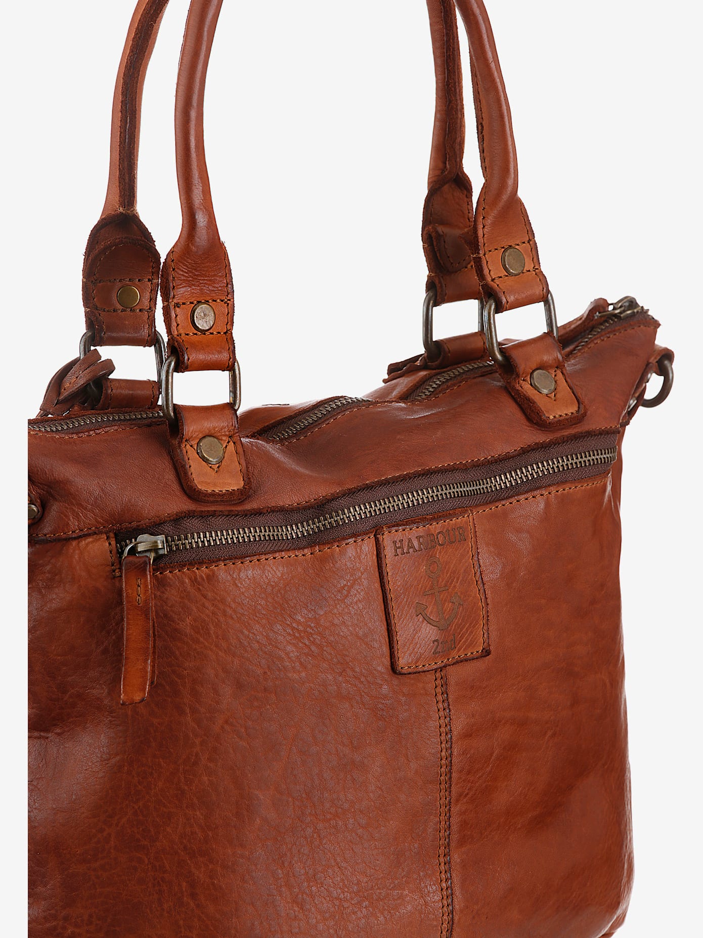 Cabas en cuir délavé