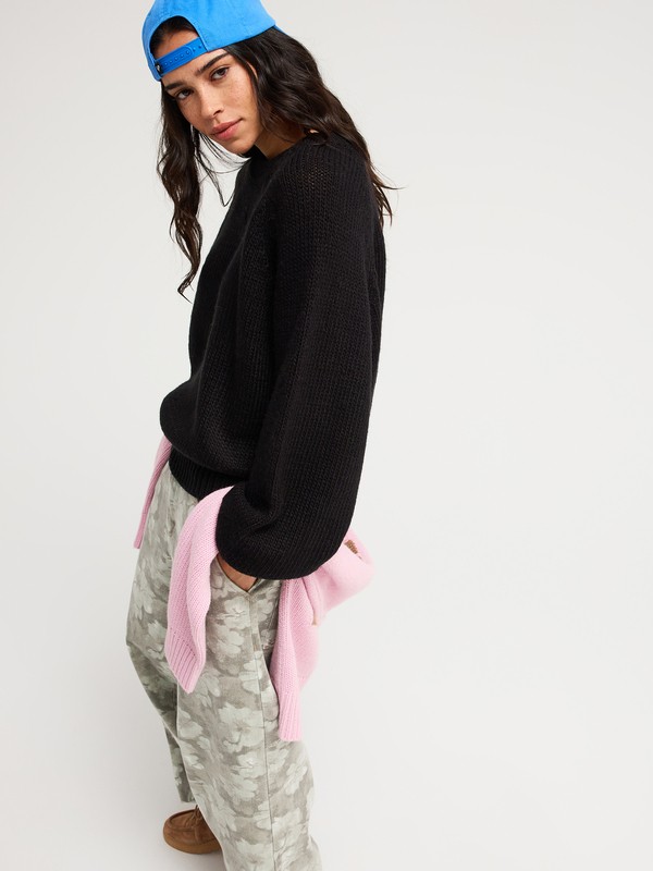 One In School Pull à col rond Noir Femme