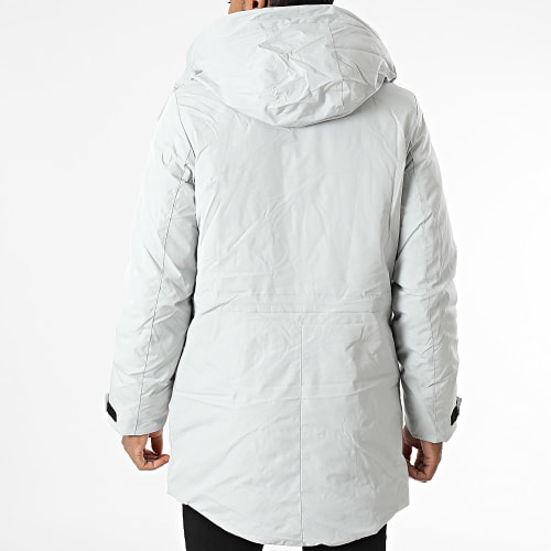 Parka Capuche Gris Clair