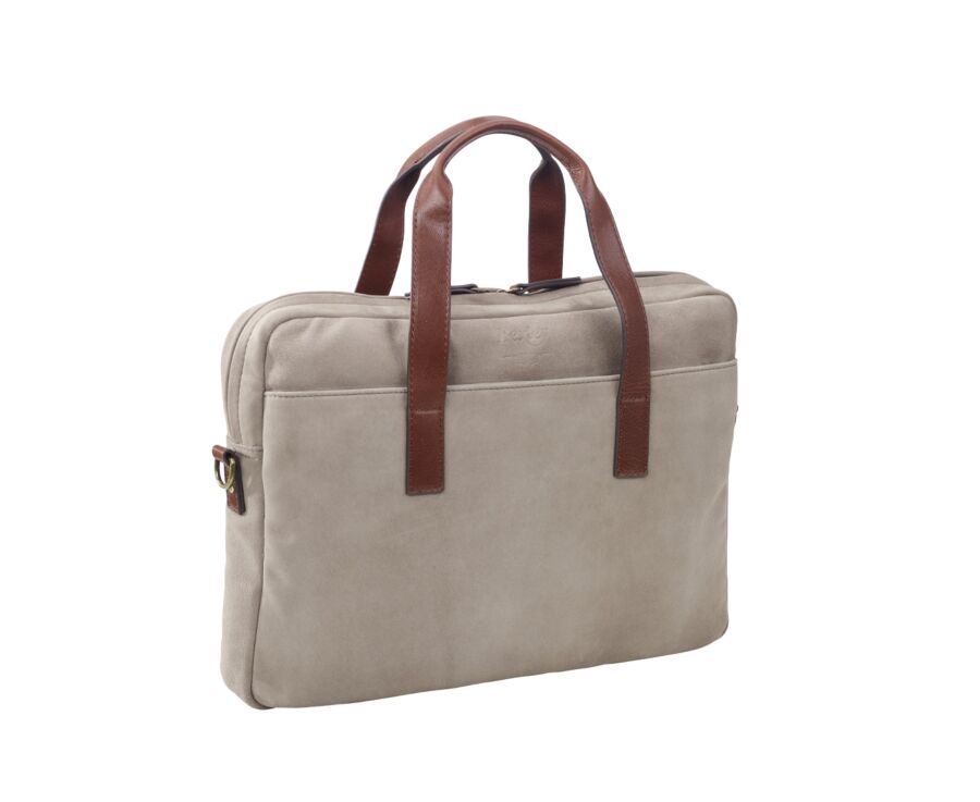 Cartable en velours taupe - HARWINTON