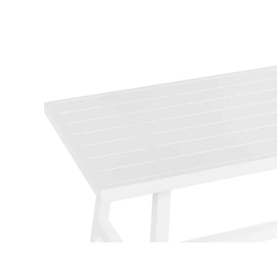 FRATTE - Tuintafel - Wit - Aluminium