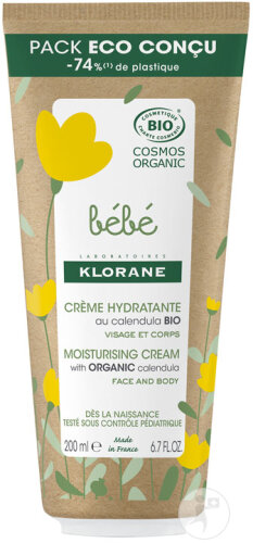 Klorane Bébé Bio Crème Hydratante Bio Tube 50ml