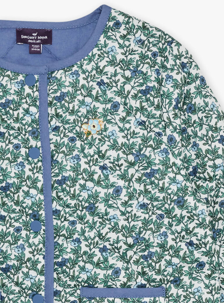 Veste matelassée écrue fleuri