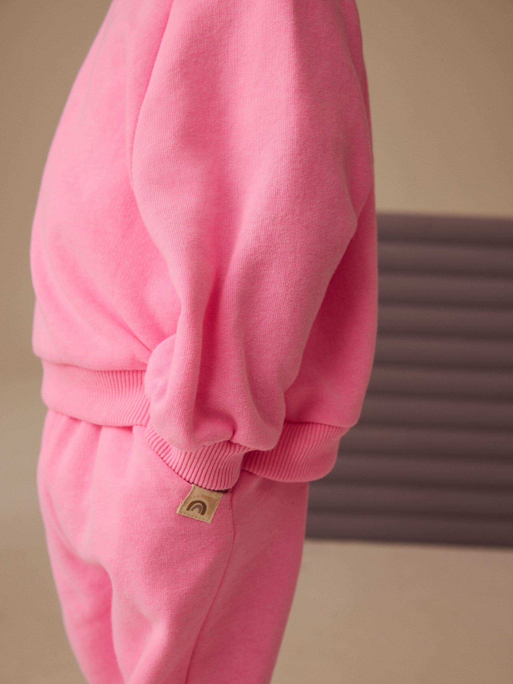 Felroze - Sweatshirt met ronde hals (3 mnd - 7 jr)