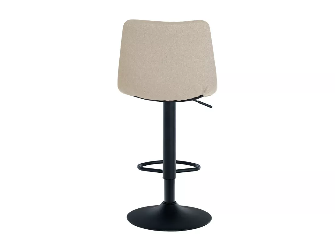 Lot de 2 Tabouret de bar - Tissu & Métal - Crème - Jerry