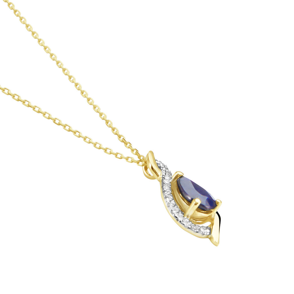 Collier Or Jaune Angelika Saphir