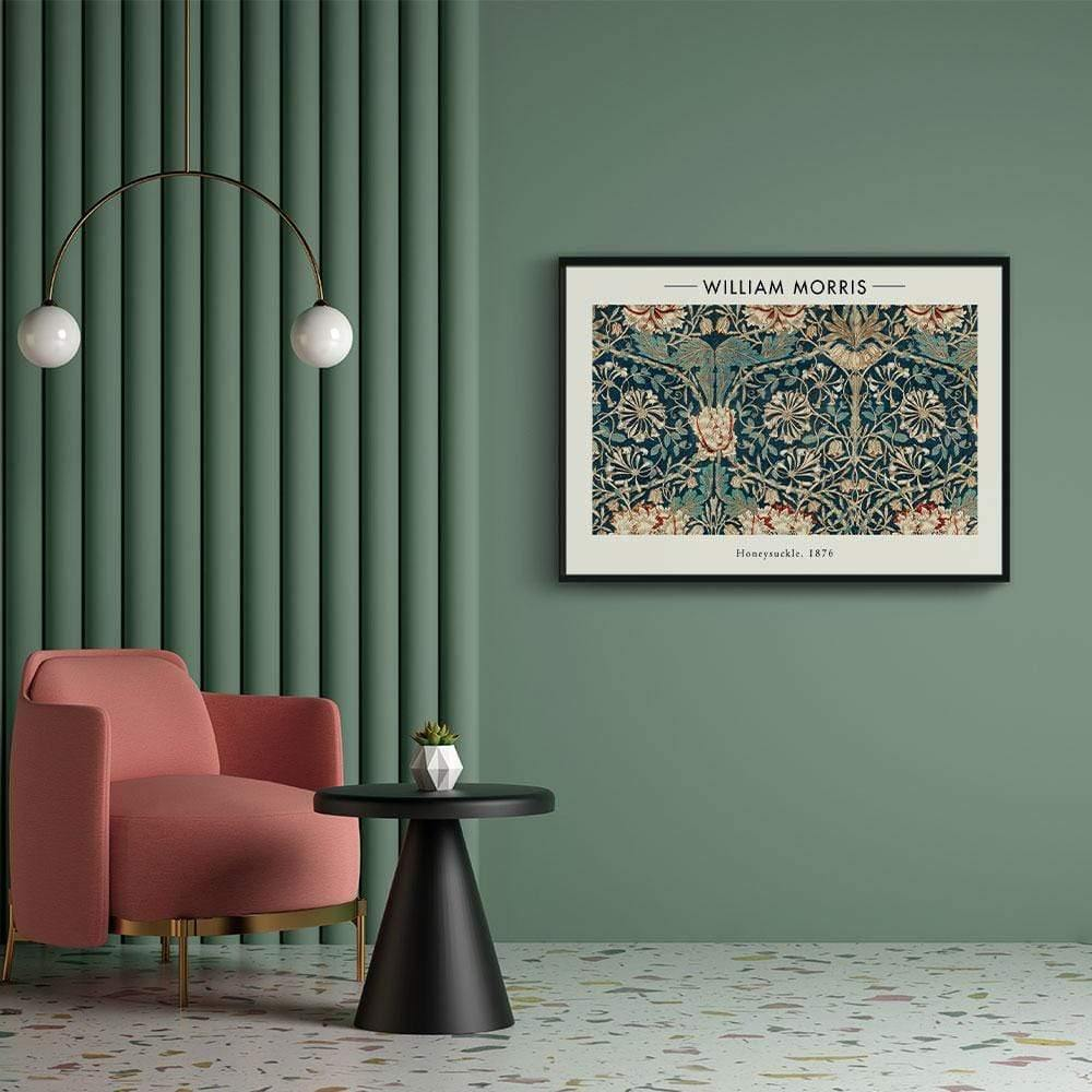Walljar poster ingelijst - William Morris - Honeysuckle Poster ingelijst - 70 x 100 cm