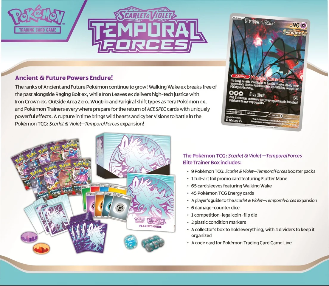 Pokémon - SV5 Temporal Forces Elite Trainer Box - Walking Wake (POK85657)