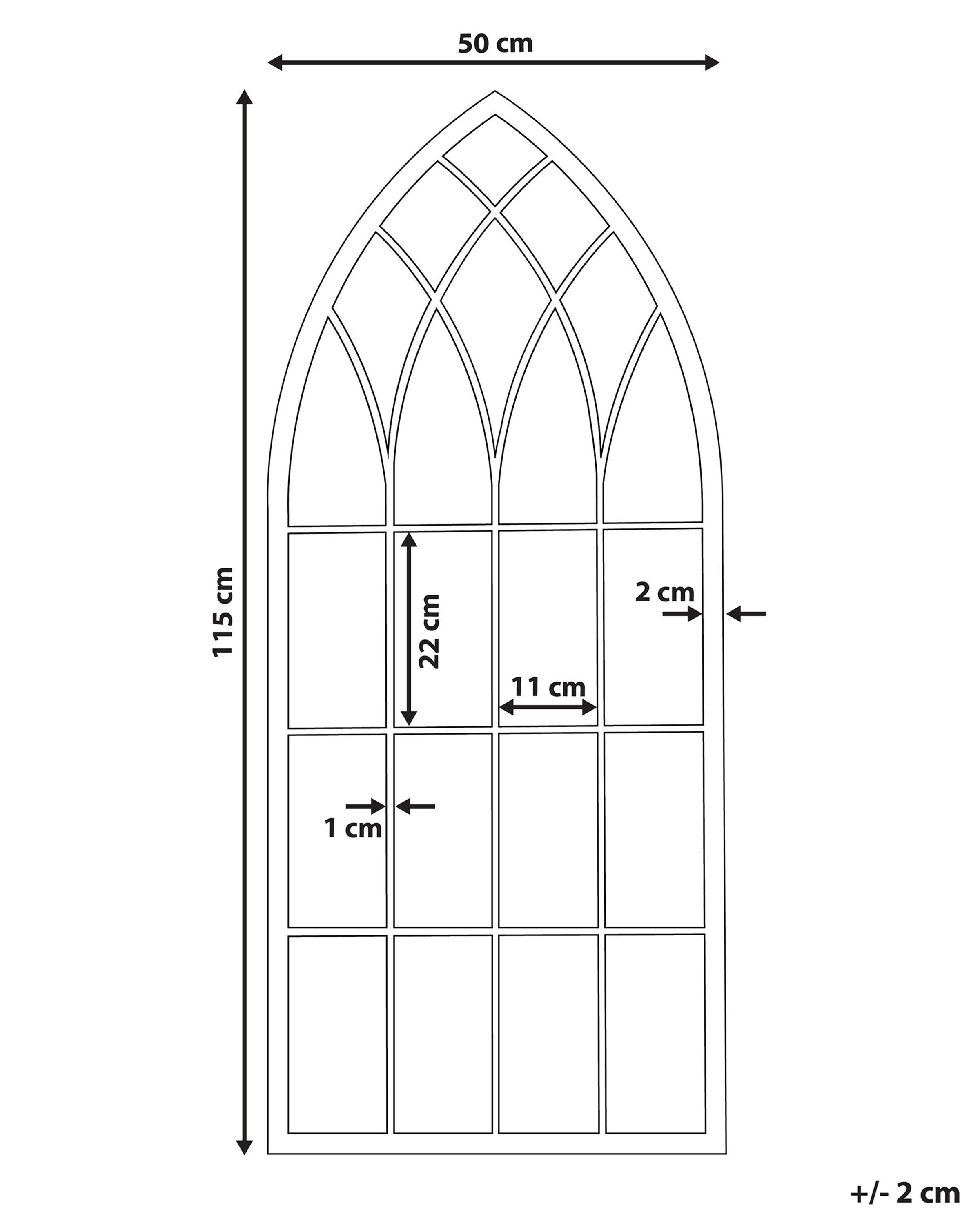 Wandspiegel CASSEL 50 cm 115 cm Metaal Zwart