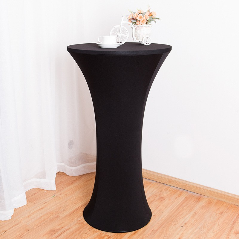 (115x70cm) Deko Tischdecke Party Cocktail Tisch Tuch Überzug - Schwarz