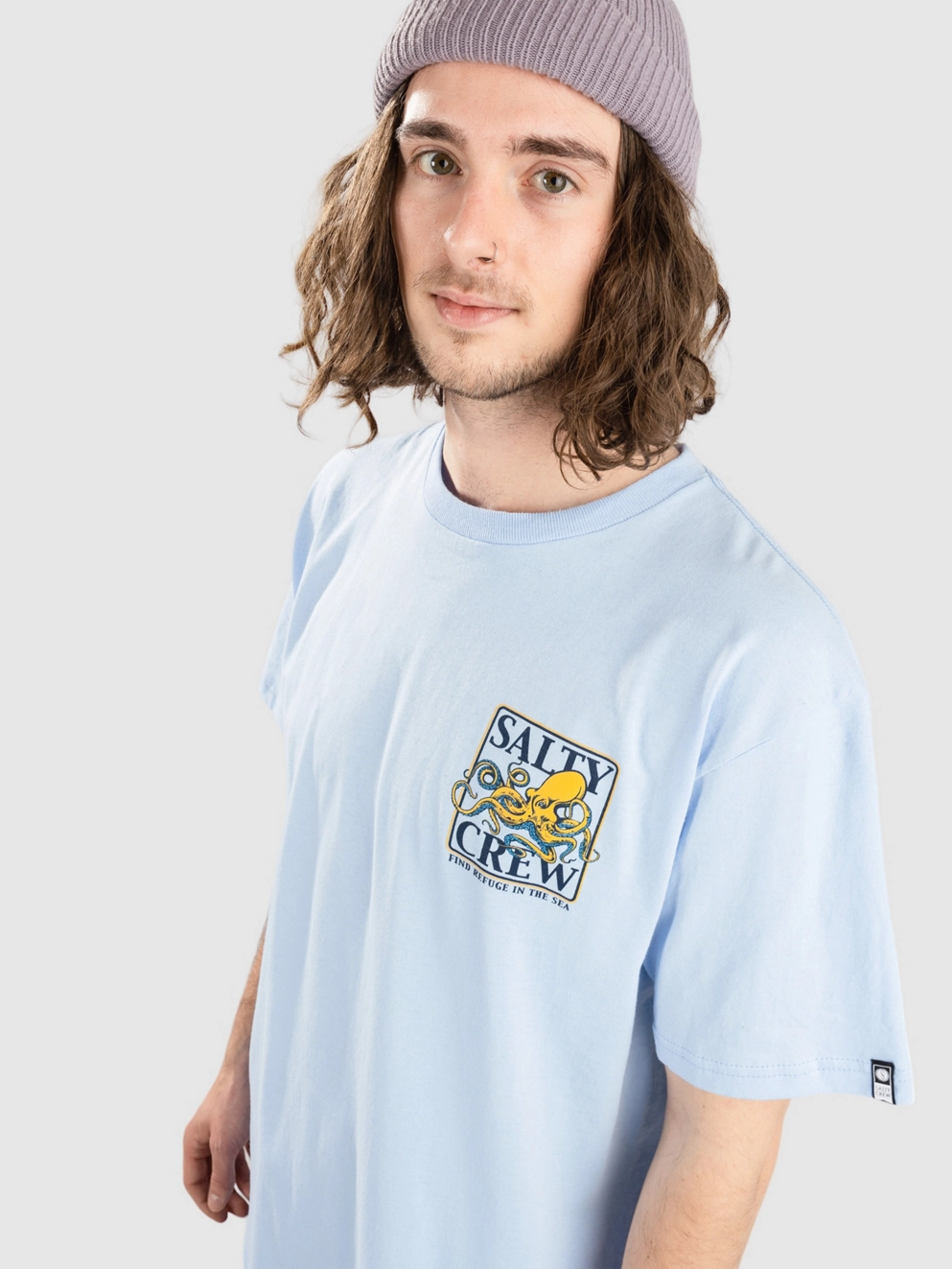 Salty Crew Ink Slinger Standard T-Shirt light blue