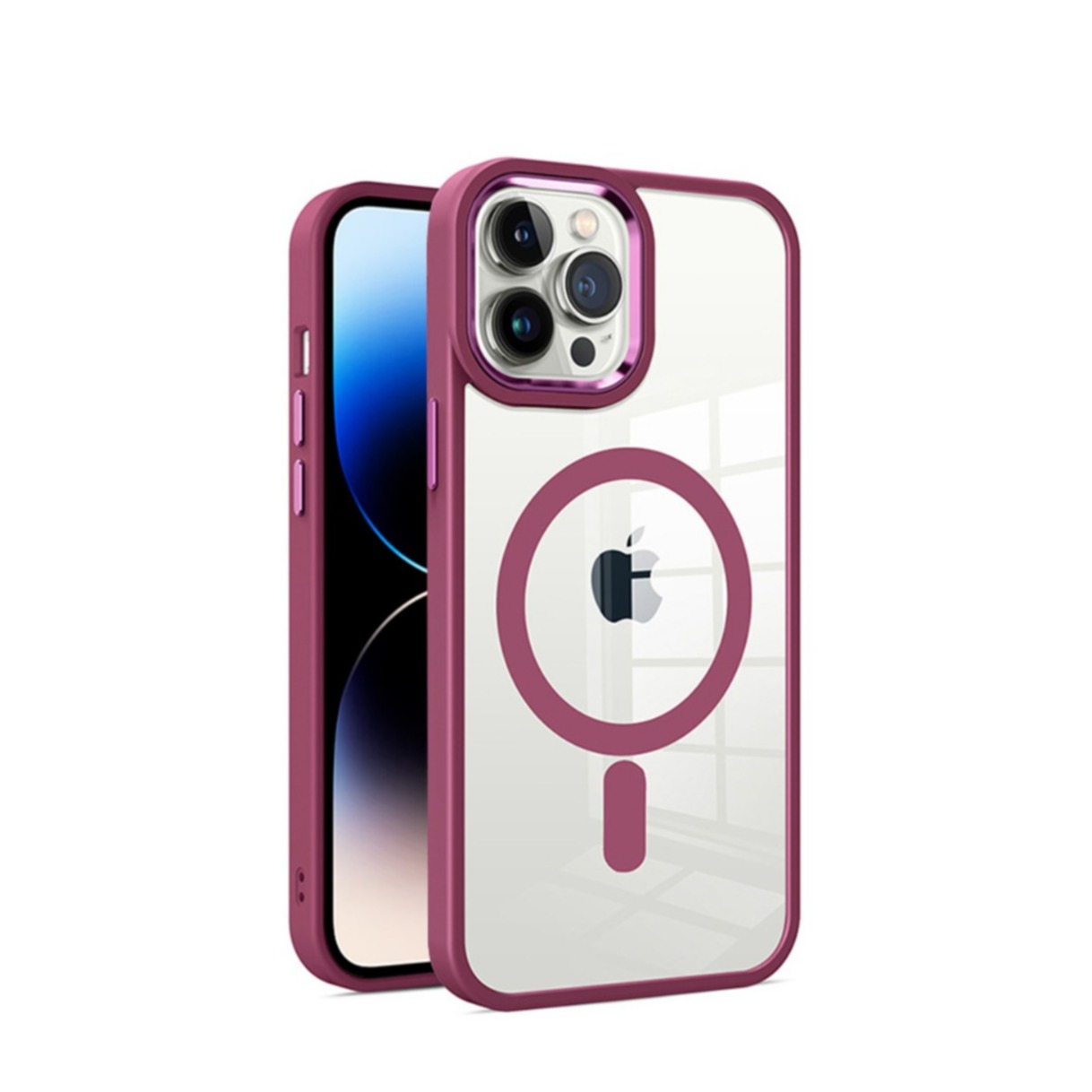 iPhone 14 Pro MagSafe Hybrid Hardcase Hülle   TPU Bumper - Violett