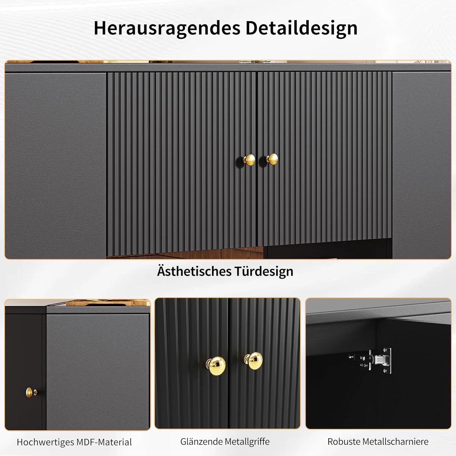 Küchenzeile mit Esstisch-Funktion, Moderne Insel mit Schubladen und Aufbewahrung, Klappbarer Küchenschrank für kleine Küchen, 140x40x90 cm,Schwarz