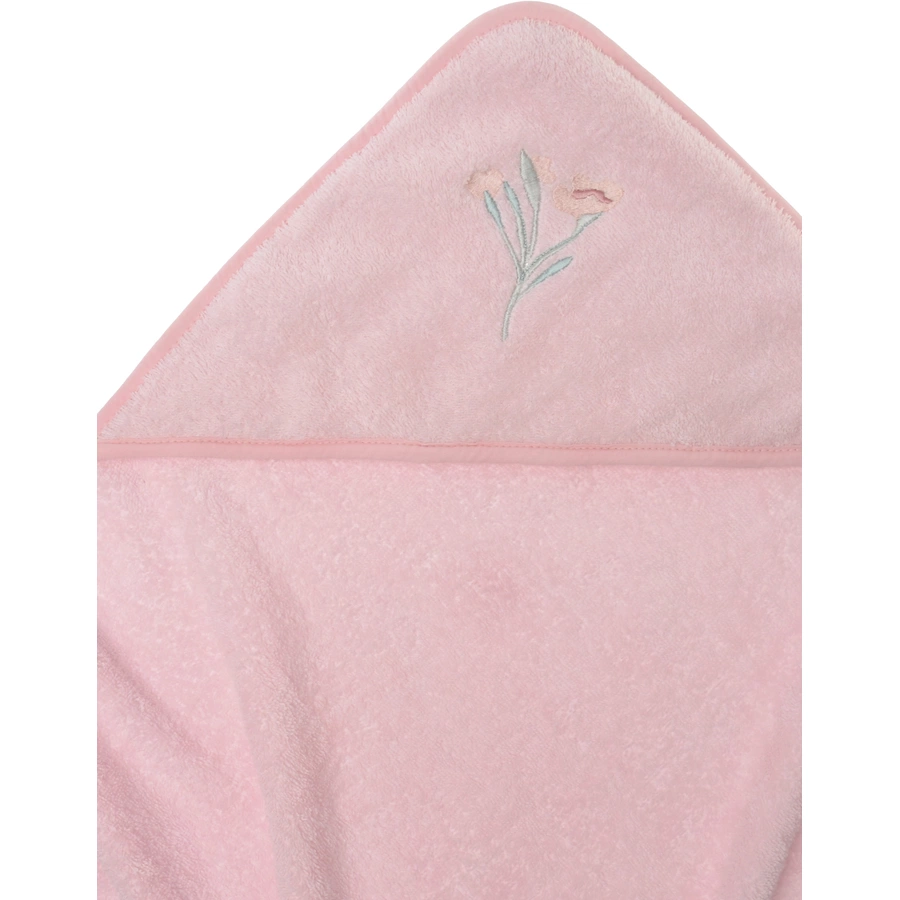 Liliput Kapuzenbadetuch Blume rosa