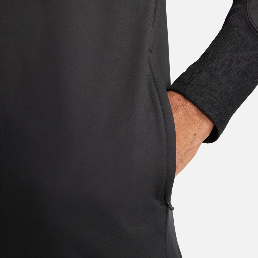 Nike Maillot d'Entraînement Therma-FIT Strike Drill FZ Winter Warrior - Noir/Argenté