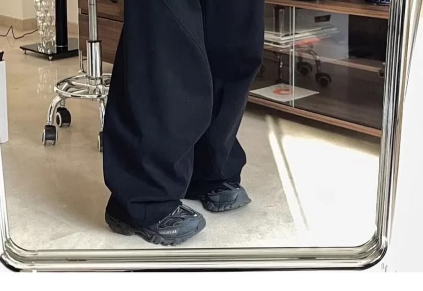 Litoya - Hoge taille effen wijde broek