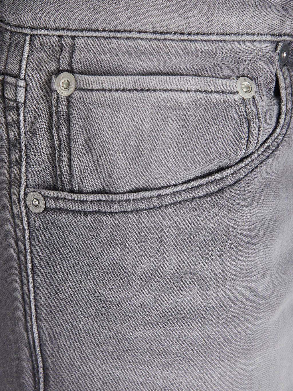 JACK & JONES regular fit jeans bermuda JJIRICK grijs