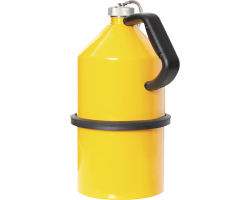 Falcon veiligheidskan met schroefdop, 5 l, staal, geel gelakt
