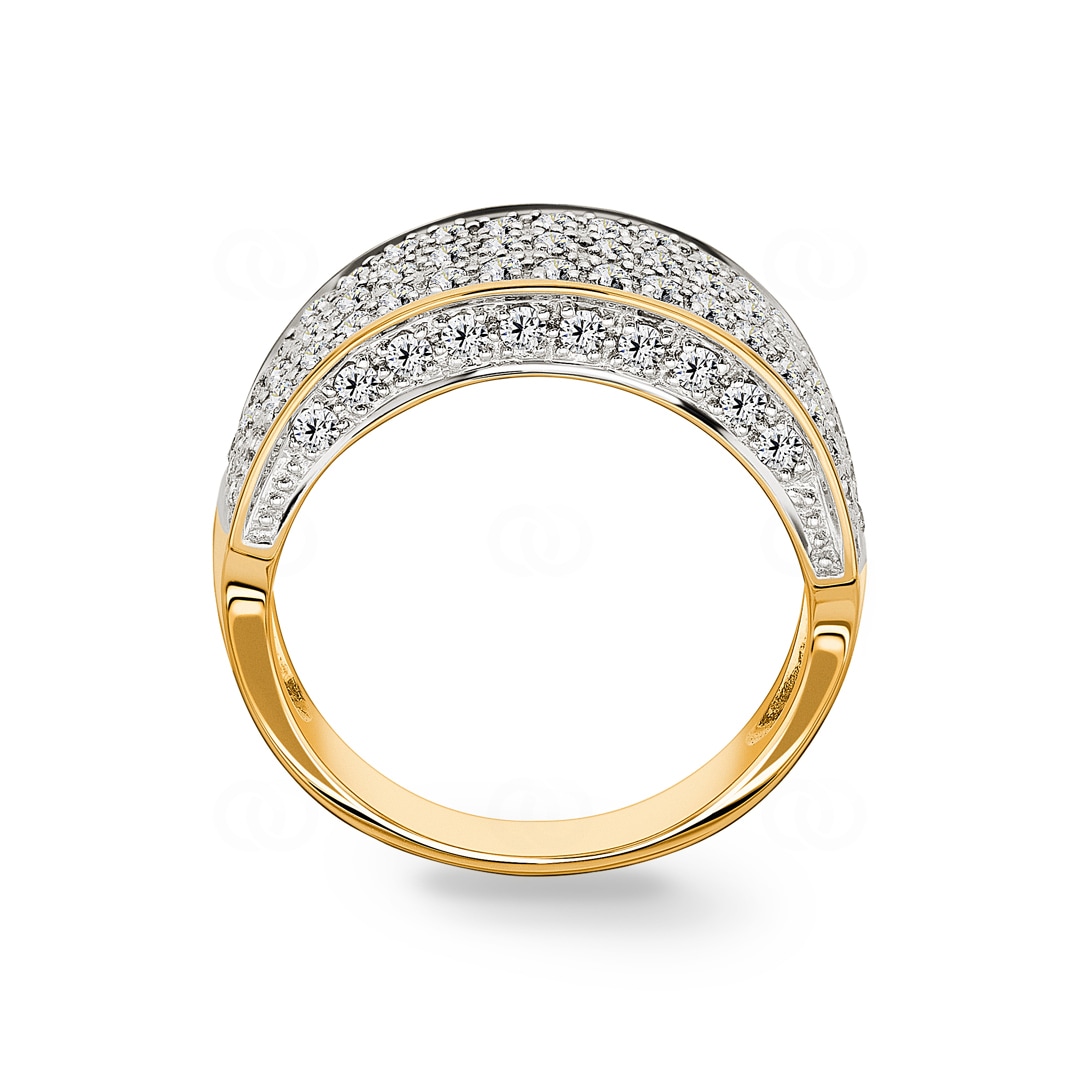 0.80 Karat Diamantring 750/18 K Gelbgold