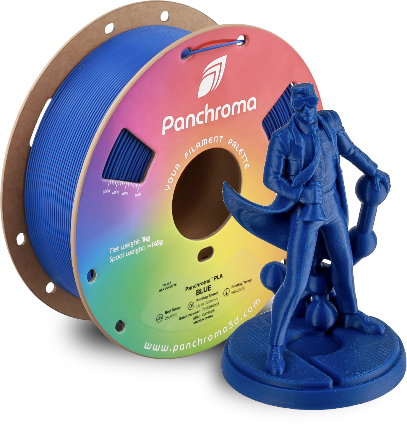 Polymaker  Panchroma™ PLA Blue, 1,75 mm / 1000 g    High-Speed Filament in Blue