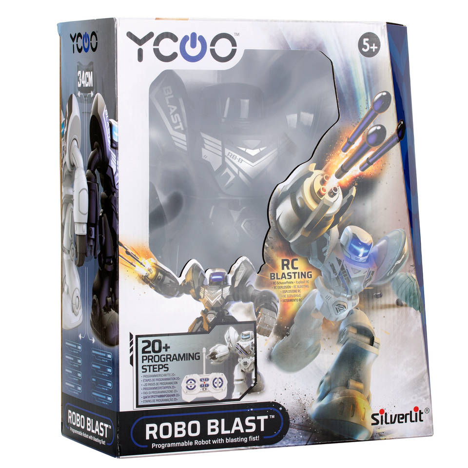 Robo Blast XL op afstand bestuurbare robot - zwart