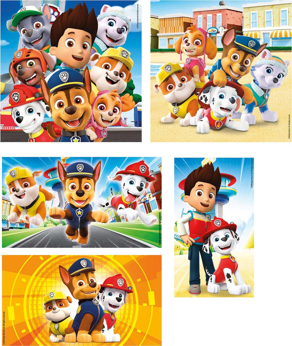 Paw Patrol Puslespil - Super Color - 10 Puslespil - Clementoni