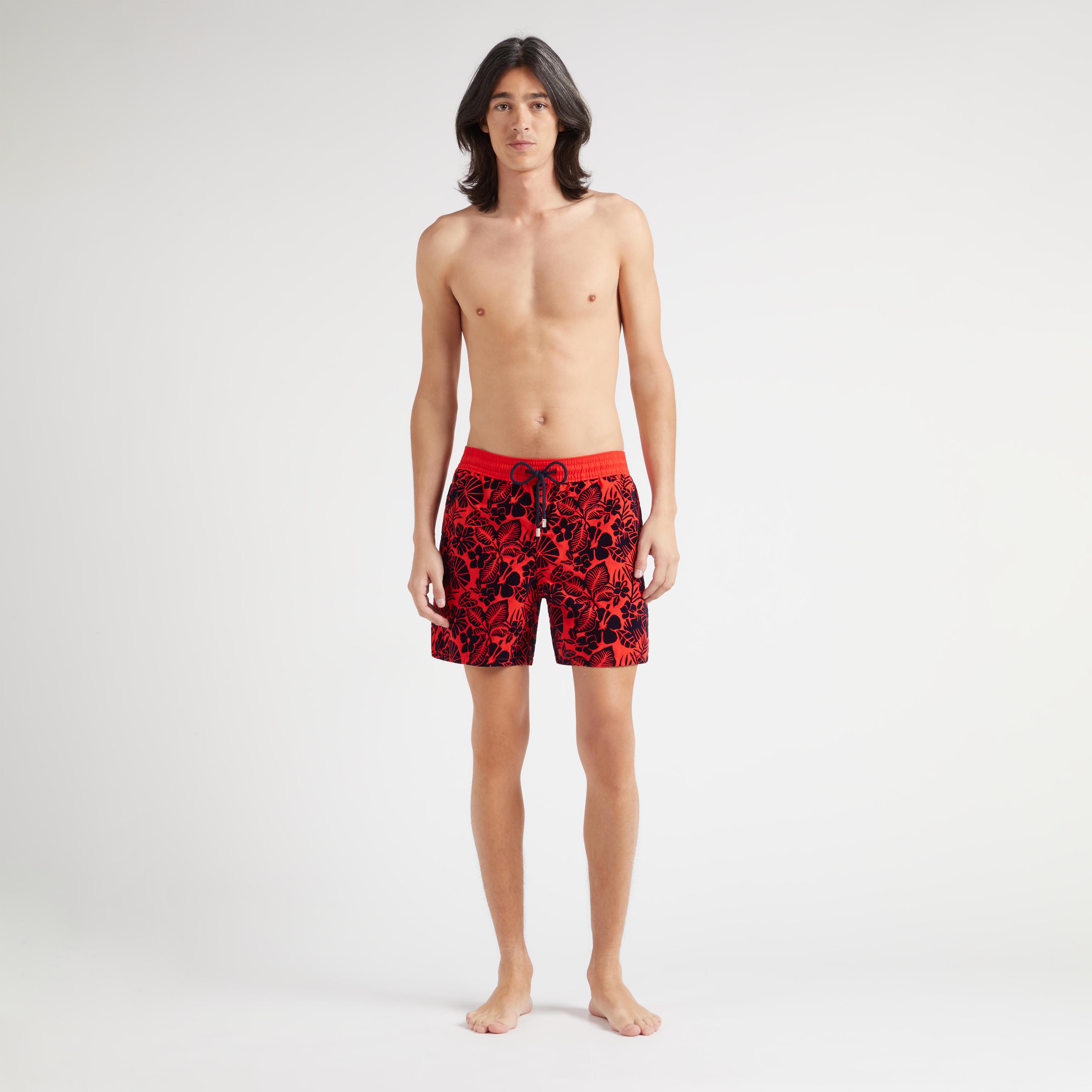 Maillot de bain homme imprimé Flowers floqué