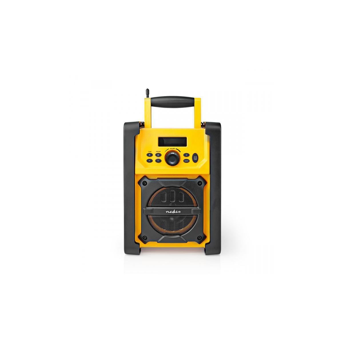 Nedis FM-radio | Jobsite Radio | FM | Batteri drevet / Nettstrøm drevet | Digitalt | 15 W | Skjermstørrelse: 2.2 