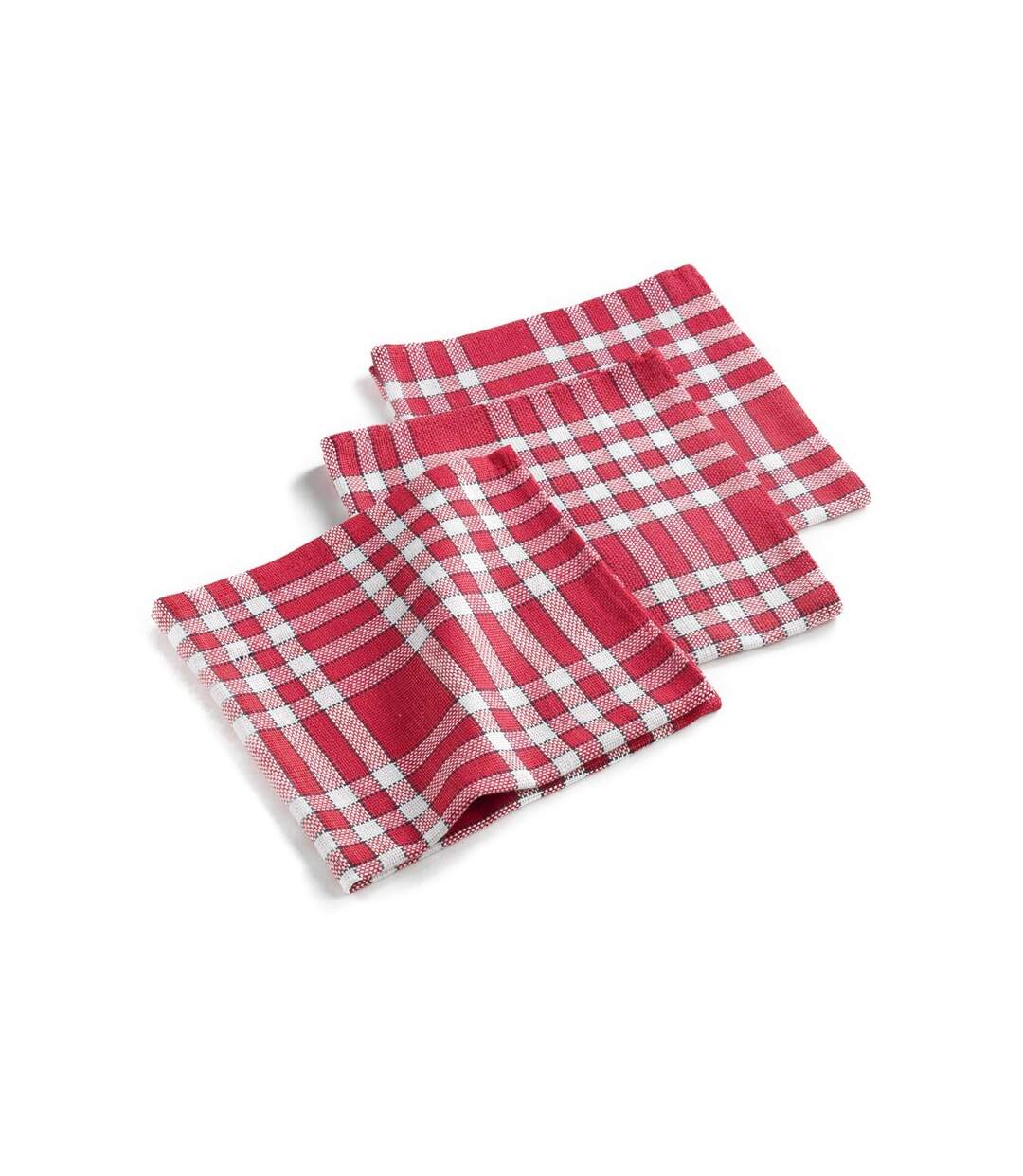 Lot de 3 Serviettes de Table Traditio 45cm Rouge
