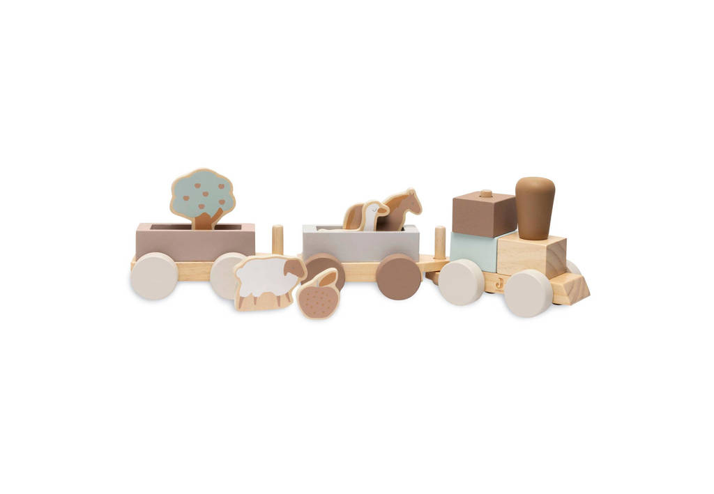 Houten speelgoedtrein 45x12 cm Farm