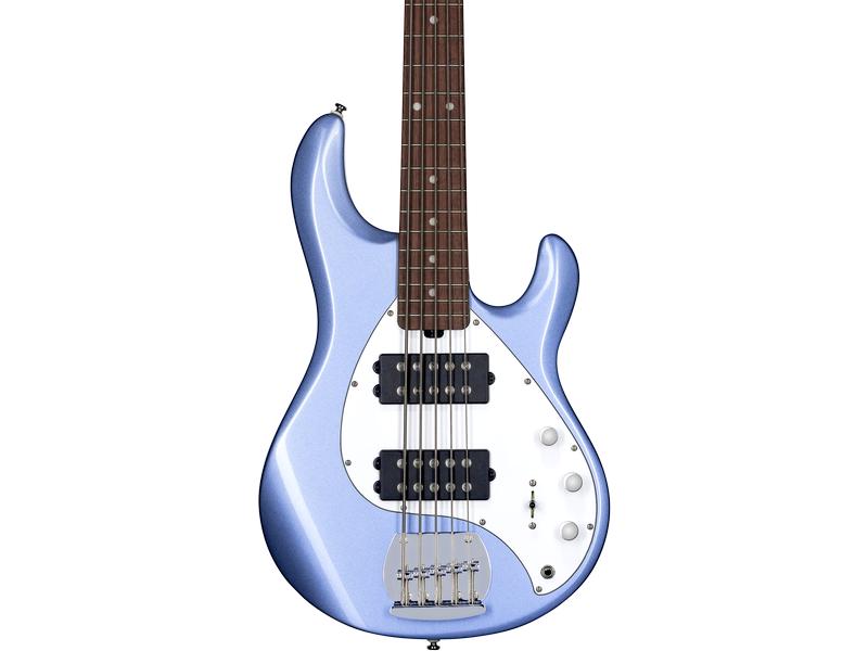Sterling by Music Man E-Bass StingRay Ray5HH – Lake Blue Me 5-seitiger Bass mit Aktivelektronik und 2 Humbucker