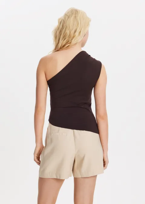 One-shoulder top bruin (BRN.D)