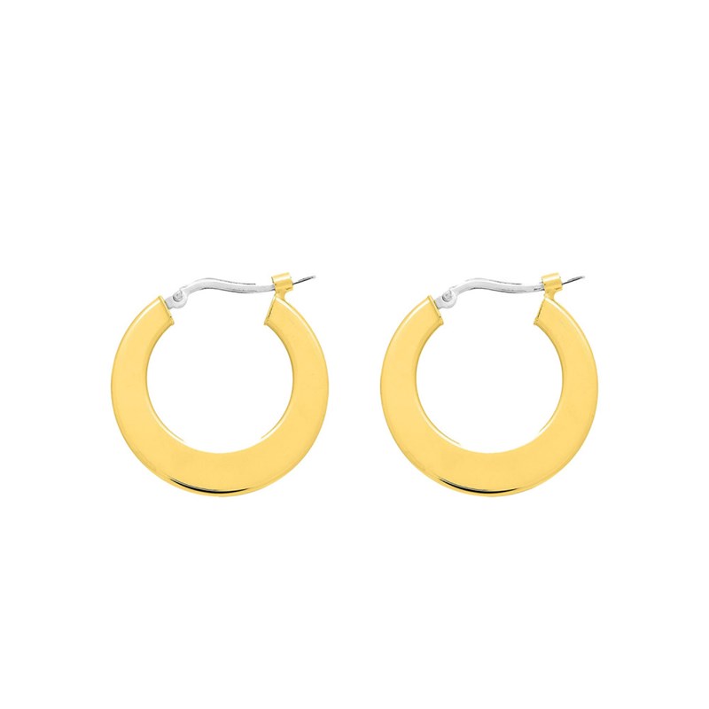 Créoles fantaisie Femme - Or 18 Carats - Diamètre 14mm